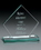 Custom Large Fixation Jade Glass Award, 6" W X 6" H X 2" D, Price/piece