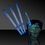 Custom 5" Single Color Blue Glow Swizzle Stick, Price/piece