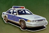 Custom Police Car #2 Magnet - 5.1-7 Sq. In. (30MM Thick)