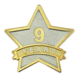 Blank Year Of Service Star Pin - 9 Year, 7/8