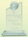 Custom Crystal Golf Slant Tablet Award (8