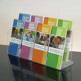 Custom 8-pocket Clear Acrylic Brochure Holder - Countertop