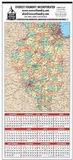 Custom Small State Map Year-In-View Calendar - Kentucky, 20 1/2