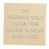 Custom Polished Gold Aluminum Engraving Sheet Stock (12