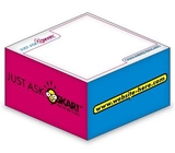 Custom Ad Cubes Memo Note Pad W/ 4 Colors & 2 Sides (3.875