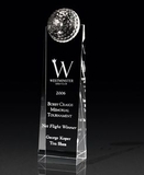 Custom Golf Tower Crystal Award (2 3/4