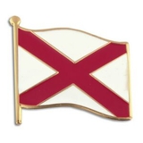 Blank Alabama State Flag Pin