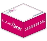 Custom Ad Cubes Memo Note Pad W/ 1 Color & 2 Sides (3.875
