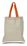 Economy Natural 100 percent Cotton Tote Bag w/Contrast Handles - Blank (15"x16"), Price/piece