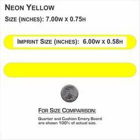 Custom 7" Neon Yellow Foam Cushion Emery Boards