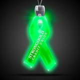 Custom Green Ribbon Light Up Pendants