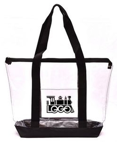 Custom Zippered Clear Tote Bag, 18.9" L x 5.91" W x 13.78" H