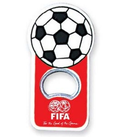 Custom Soccer Ball Shape Bottle Opener with Magnet