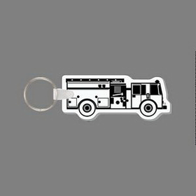 Key Ring & Punch Tag - Fire Truck (Side View)