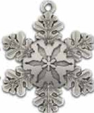 Custom Two-Sided Mirror Image Pewter Snowflake Ornament (Non-Imprinted)