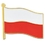 Blank Poland Flag Pin, 3/4" W, Price/piece