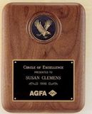 Custom American Walnut Plaque w/ Detailed Eagle Medallion / 8