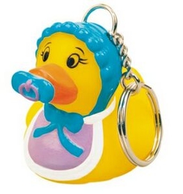 Custom Rubber Cute Baby Duck Key Chain