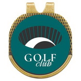 Custom Antique Gold Hat Clip with Golf Ball Marker, 1