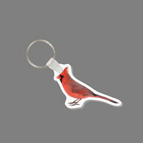 Custom Key Ring & Full Color Punch Tag - Cardinal Bird