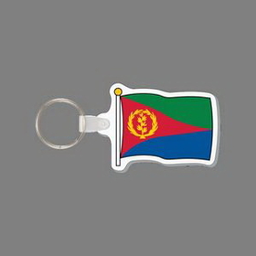 Key Ring & Full Color Punch Tag W/ Tab - Flag of Eritrea