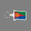 Key Ring & Full Color Punch Tag W/ Tab - Flag of Eritrea, Price/piece