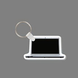 Key Ring & Full Color Punch Tag - Open Laptop Computer