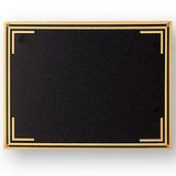 Blank Black Screened Plate W/Gold Border (5 1/2