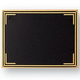 Blank Black Screened Plate W/Gold Border (5 1/2"X7 1/2")