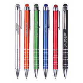 Custom Stylus Ballpoint Pen, The Rieger Stylus & Pen, 5" L x 1/2" W