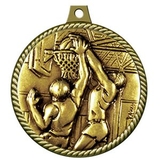 Custom Stock Medal w/ Rope Edge (Basketball Male) 2 1/4