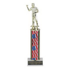 Custom Single Column Stars & Stripes Trophy (10")