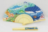 Custom Chinese Style Foldable Crafted Bamboo Fan, 8 1/4