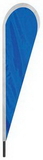 Custom Royal Blue Nylon Tear Drop Attention Flag, 10' H x 30