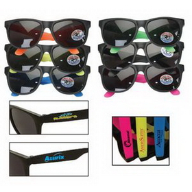 Custom Neon Series Retro Sunglasses, 6" L x 3" W