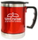 Custom 16 Oz. Red Acrylic Straight Body Travel Mug w/ Stainless Steel Interior, 5 1/4" H x 4 1/4" Diameter, Price/piece