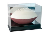 Custom Acrylic Display Case for Full Size football w Black Base