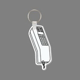Key Ring & Punch Tag - Old Cell Phone With Chord