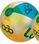 Custom 16" Inflatable Translucent Lime Green, Orange & Teal Beach Ball, Price/piece
