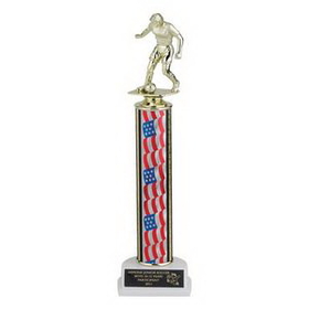 Custom Single Column Stars & Stripes Trophy (12 1/2")