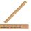 12" Clear Lacquer Wood Ruler w/ Ribbon Background, Price/piece