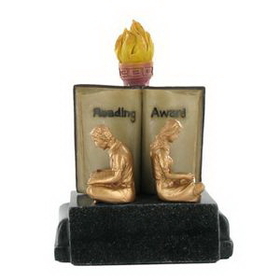 Blank Reading Award Scholastic Resin Trophy, 5 1/2" H(Without Base)