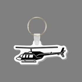 Custom Key Ring & Punch Tag W/ Tab - Helicopter (Large)