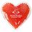 Custom Red Heart Hot/ Cold Pack with Gel Beads, 4" L x 3 3/4" W x 1/2" Thick, Price/piece