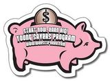 Custom Stock 25 Mil. Piggy Bank Magnet