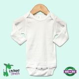 Custom White Poly Cotton Blend Infant Long Sleeve Onesie w/ Mittens