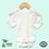 Custom White Poly Cotton Blend Infant Long Sleeve Onesie w/ Mittens, Price/piece