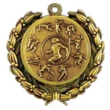 Custom Stock Track Male Medal w/ Wreath Edge (1 1/2
