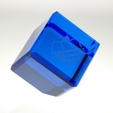 Custom Crystal Blue Standing Cube Trophy, size: large( screen printed ), 2 3/4