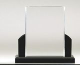 Blank Acrylic Rectangular Plate on Slide-In Stand (4 3/4